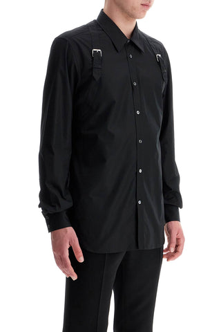 Alexander Mcqueen poplin harness shirt for men