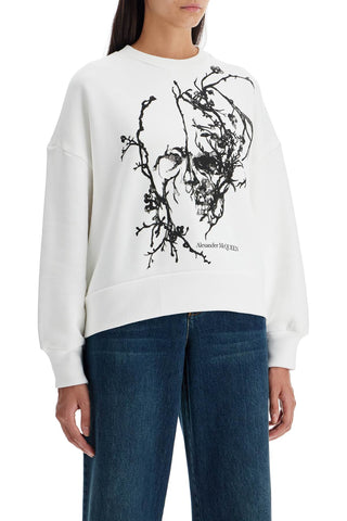 Alexander Mcqueen boxy cherry blossom skull sweat