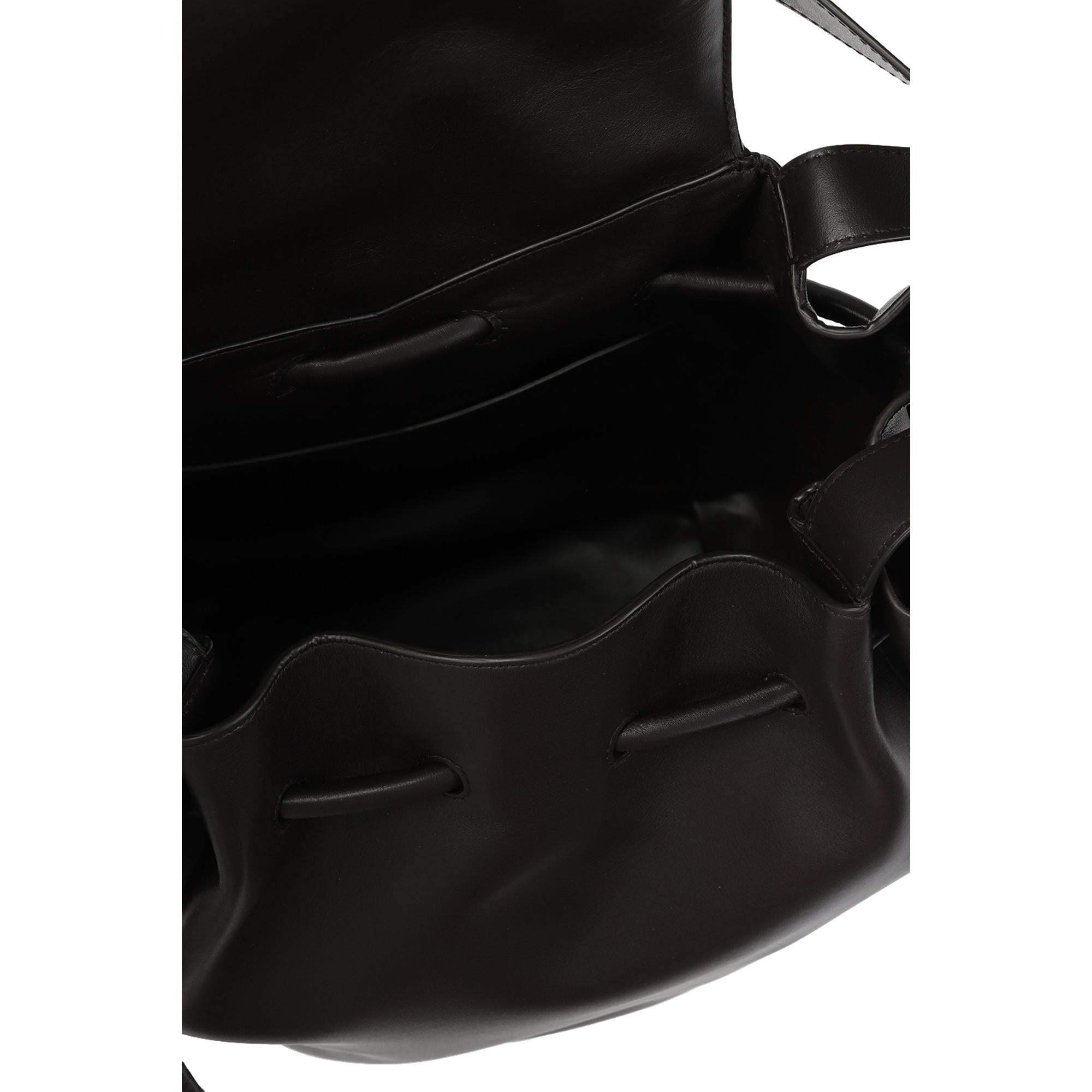 Bottega Veneta Beak Large Black Calfskin Shoulder Bag 666511