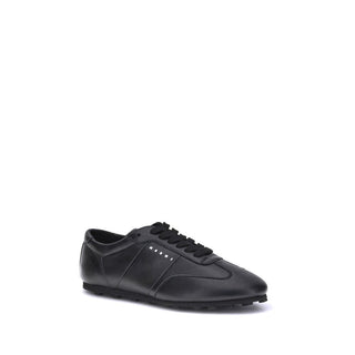 Marni Black Calf Leather Bos Taurus Athletic Sneakers