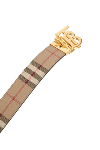 Burberry reversible tb check belt