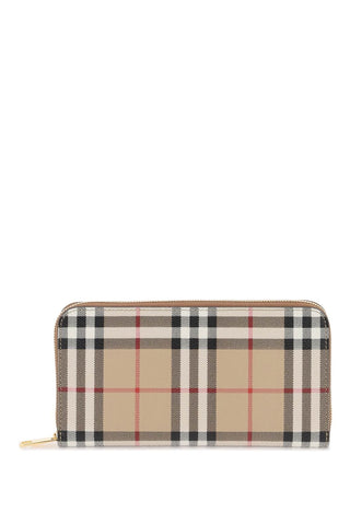 Burberry Large Zip-Around Check Wallet