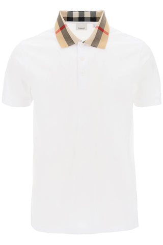 Burberry check collar cody polo shirt