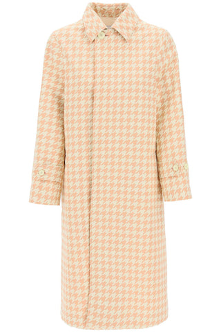 Burberry houndstooth patterned car coat