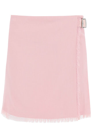 Burberry textured wool mini kilt skirt