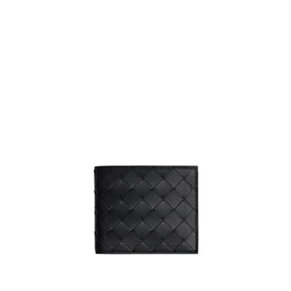 Bottega Veneta Bi-color Plain Leather Folding Wallet