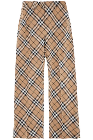 Burberry ered wool blend tailored trousers