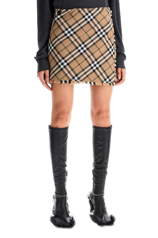 Burberry Check Skirt With