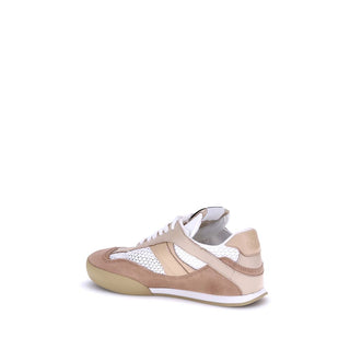 Chloé Beige Calf Leather Bos Taurus Low Top Sneakers