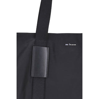 Kiton Black Nylon Handbag