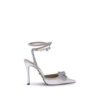 MACH & MACH White Silk High Heel Pumps