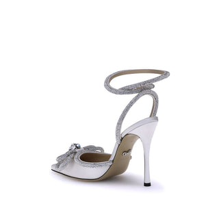 MACH & MACH White Silk High Heel Pumps