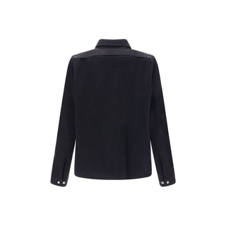 Rick Owens Black Fleece Wool Coat