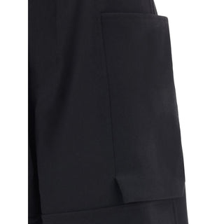 Rick Owens Black Wool Cargo Pants