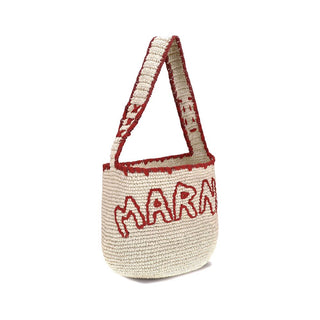 Marni Beige Raffia Shoulder Bag