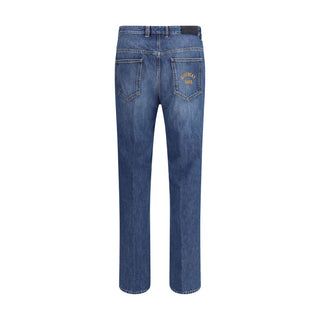 Givenchy Blue Cotton Straight-Leg Jeans