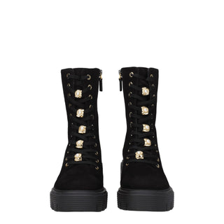 Stuart Weitzman Black Leather Ankle Boots