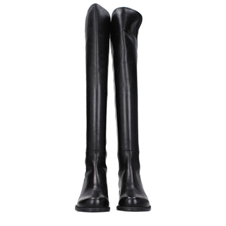Stuart Weitzman Black Leather Over The Knee
