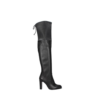 Stuart Weitzman Black Leather Over The Knee