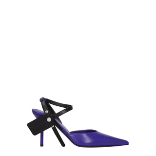 Off-White Purple Leather High Heel Pumps