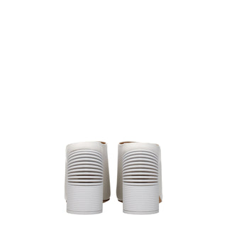 Off-White White Leather Platform Sandals