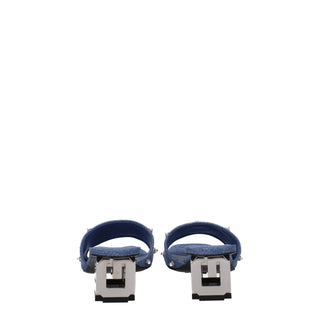 Givenchy Blue Fabric Flat Sandals