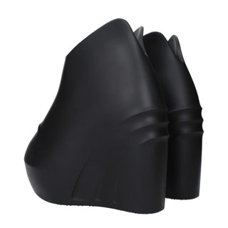 Givenchy Black Cotton Wedge Sandals