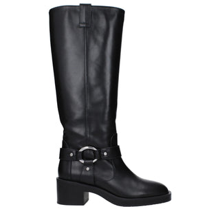 Stuart Weitzman Black Leather High Heel Boots