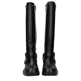 Stuart Weitzman Black Leather High Heel Boots