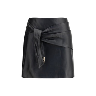 Versace Black Lamb Ovis Aries Aries Mini Skirt