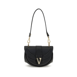Versace Black Calf Leather Bos Taurus Shoulder Bag