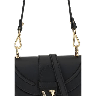 Versace Black Calf Leather Bos Taurus Shoulder Bag