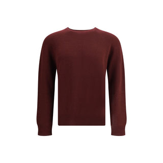 Jil Sander Bordeaux Fleece Wool Sweatshirt