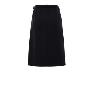 Gucci Black Wool Midi Skirt