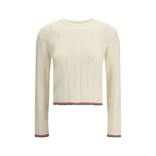 Thom Browne Cream Fleece Wool Sweatshirt