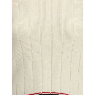 Thom Browne Cream Fleece Wool Sweatshirt