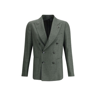 Tagliatore Bicolor Fleece Wool Blazer