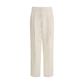 Fabiana Filippi Cream Cotton Casual Pants