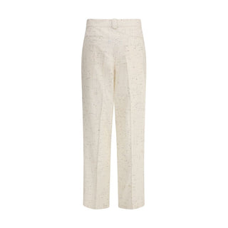 Fabiana Filippi Cream Cotton Casual Pants