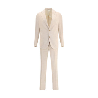 Lardini Beige Cotton Two-Piece Suit