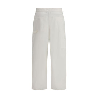 The Row Cream Cotton Cargo Pants