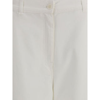 The Row Cream Cotton Cargo Pants