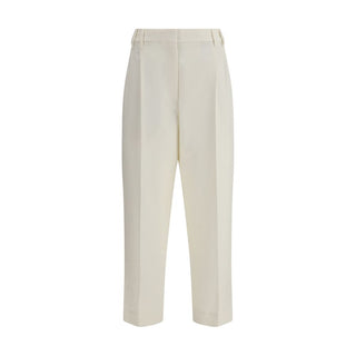 Brunello Cucinelli White Cotton Chino Pants - VAZLUXE.COM