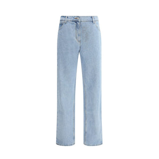 Magda Butrym Light Blue Cotton Straight-Leg Jeans