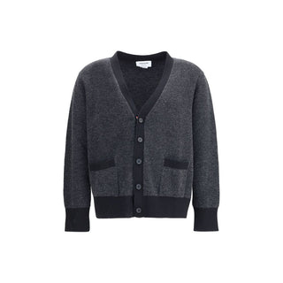 Thom Browne Black Fleece Wool Cardigan