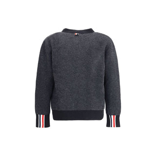 Thom Browne Black Fleece Wool Cardigan