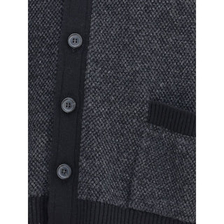 Thom Browne Black Fleece Wool Cardigan