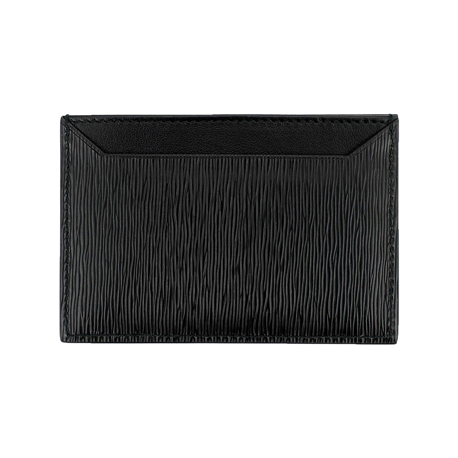 Prada Vitello Move Black Leather Small Card Holder Case Wallet