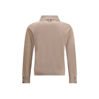 Thom Browne Beige Fleece Wool Cardigan