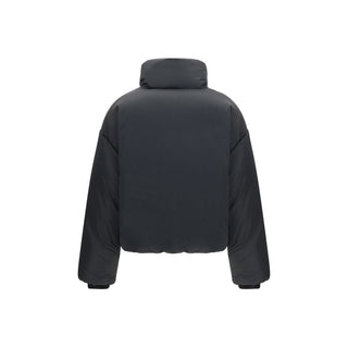 Ami Paris Black Polyamide Full-Length Jacket